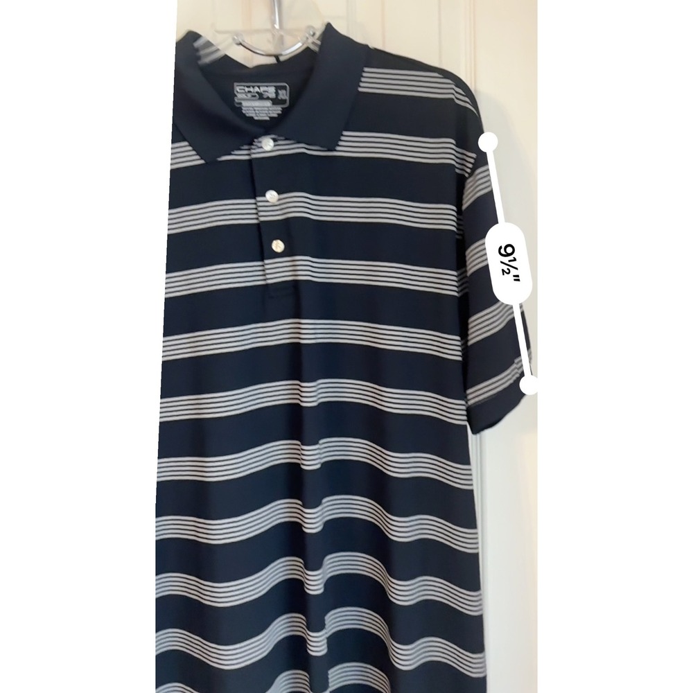 Chaps Golf 78 Mens XL Blue Stripe Stay Dry Polo Shirt Short Sleeve Nice-preowned - Picture 2 of 9